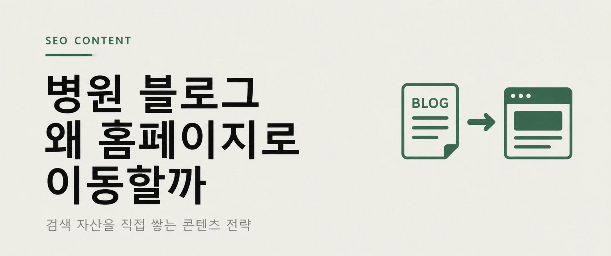 병원 블로그, 왜 외부 플랫폼에서 홈페이지로 이동할까