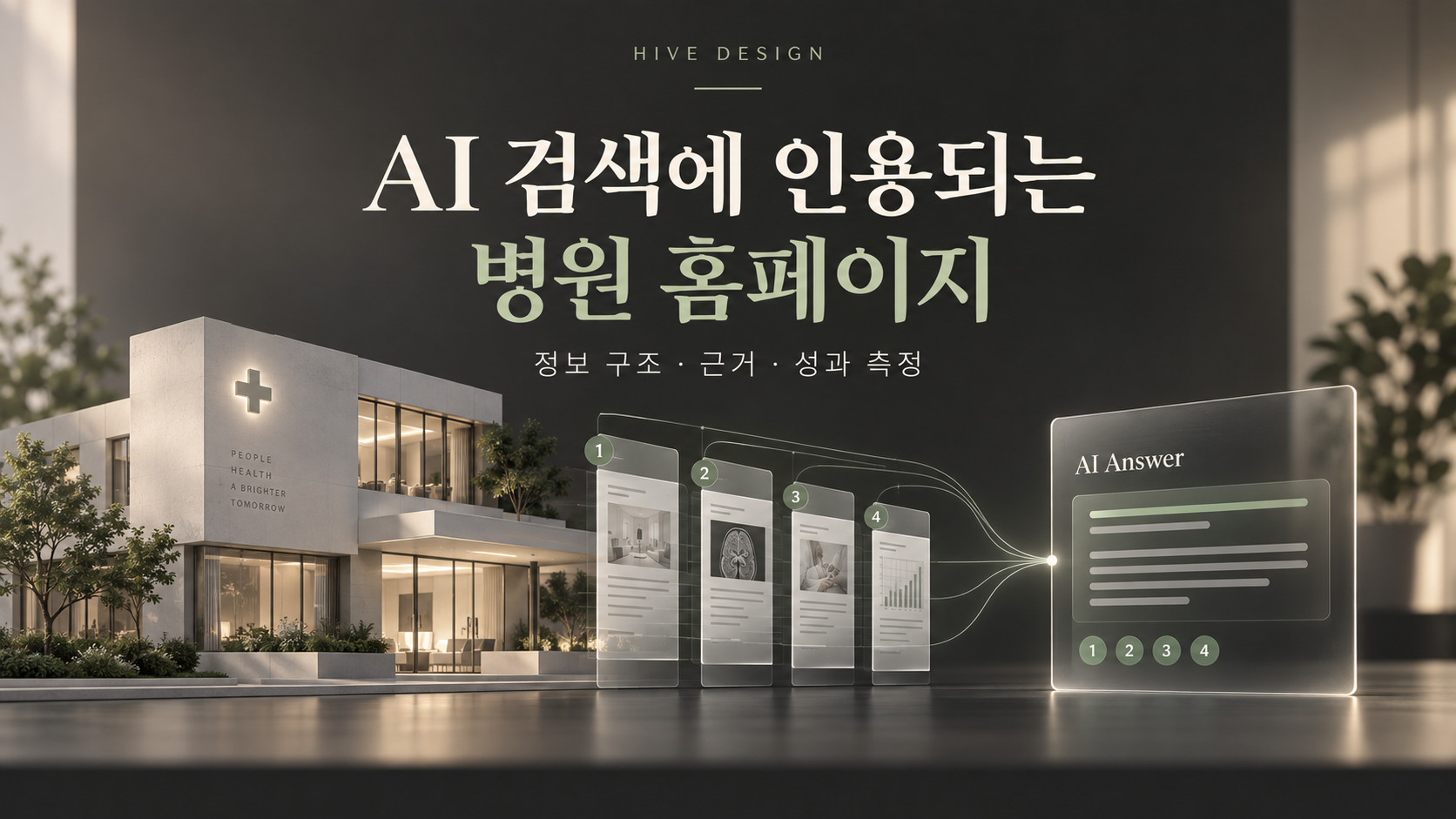 AI 검색에 인용되는 병원 홈페이지, 정보 구조는 어떻게 설계할까? - 하이브디자인 인사이트